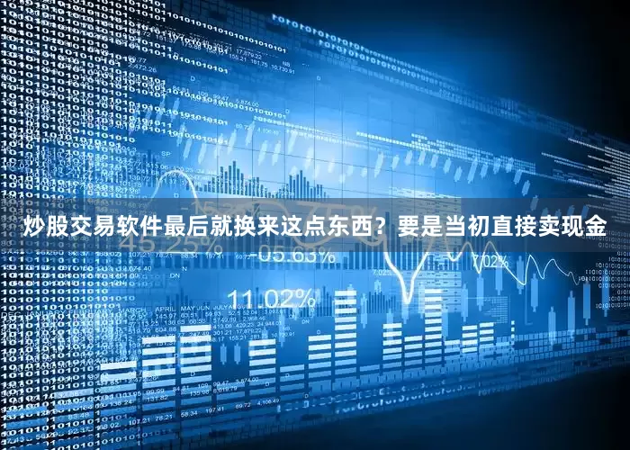 炒股交易软件最后就换来这点东西？要是当初直接卖现金